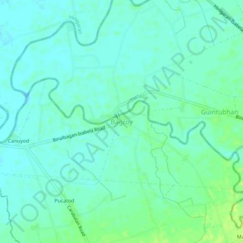 Topografische Karte Bagroy, Höhe, Relief