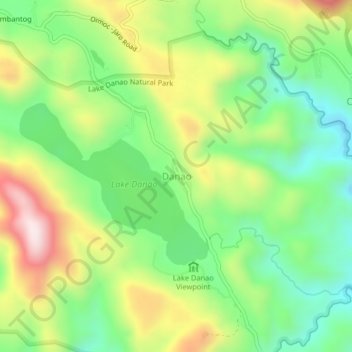 Topografische Karte Danao, Höhe, Relief