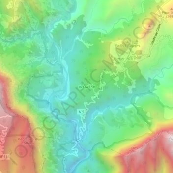 Topografische Karte Ilet Grand, Höhe, Relief