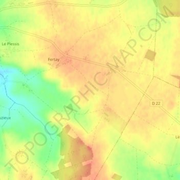 Topografische Karte Le Grand Guignier, Höhe, Relief