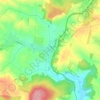 Topografische Karte Niederkreuzstetten, Höhe, Relief
