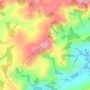 Topografische Karte Pedra do Pato, Höhe, Relief
