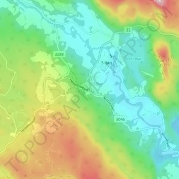 Topografische Karte Torsholt, Höhe, Relief