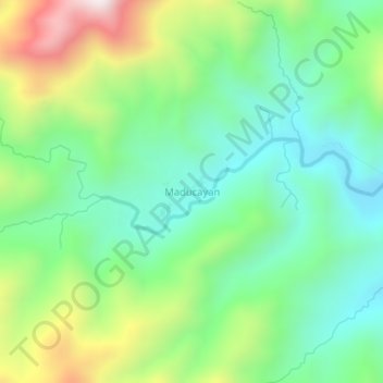 Topografische Karte Maducayan, Höhe, Relief