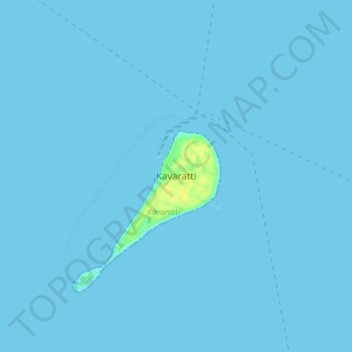 Topografische Karte Kavaratti, Höhe, Relief