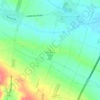 Topografische Karte Tegelberg, Höhe, Relief