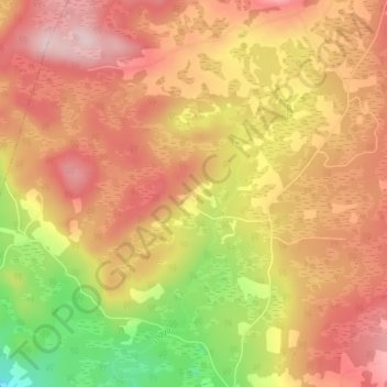 Topografische Karte Maureset, Höhe, Relief