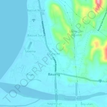 Topografische Karte Quinavite, Höhe, Relief