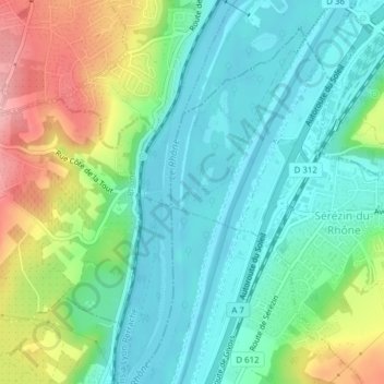 Topografische Karte Ferme au Loup, Höhe, Relief