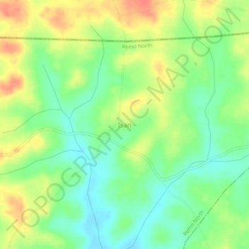 Topografische Karte Ishan, Höhe, Relief