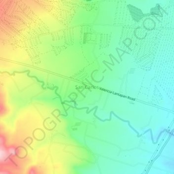 Topografische Karte San Carlos, Höhe, Relief