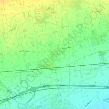 Topografische Karte Vidalengo, Höhe, Relief