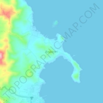 Topografische Karte Baquioen, Höhe, Relief