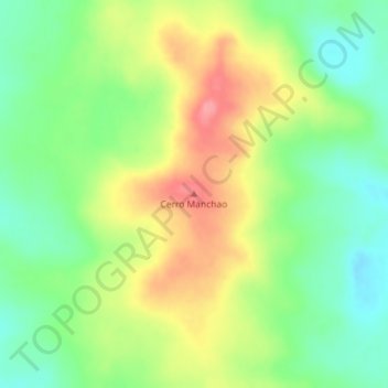 Topografische Karte Cerro Manchao, Höhe, Relief