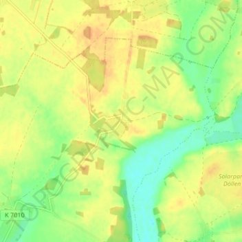 Topografische Karte Krams, Höhe, Relief