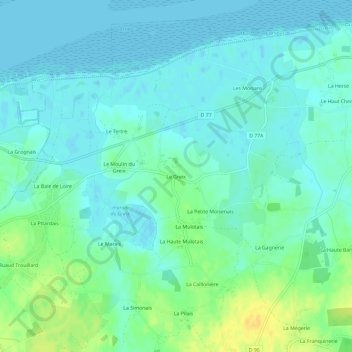 Topografische Karte Le Greix, Höhe, Relief