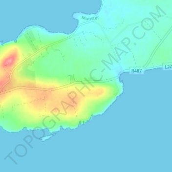 Topografische Karte Kilbaha, Höhe, Relief