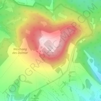 Topografische Karte Dolmar, Höhe, Relief