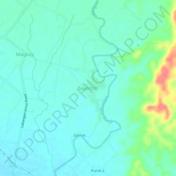 Topografische Karte Bayotbot, Höhe, Relief