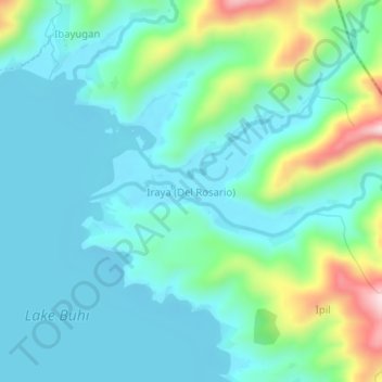 Topografische Karte Iraya (Del Rosario), Höhe, Relief