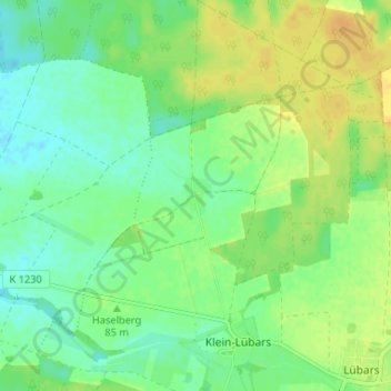 Topografische Karte Glienicke, Höhe, Relief