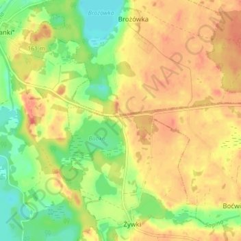Topografische Karte Luisenhof, Höhe, Relief