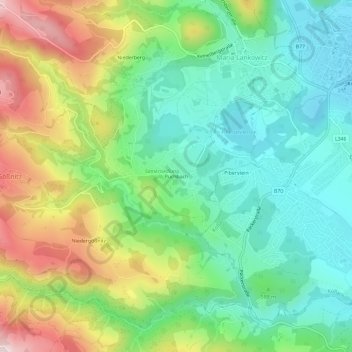 Topografische Karte Puchbach, Höhe, Relief