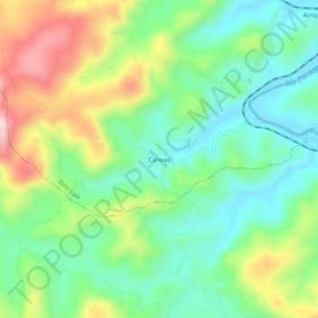 Topografische Karte Canoas, Höhe, Relief