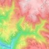 Topografische Karte La Maurinie, Höhe, Relief