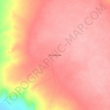 Topografische Karte Serra Brava, Höhe, Relief