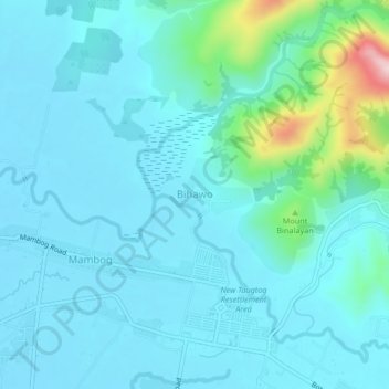 Topografische Karte Bihawo, Höhe, Relief
