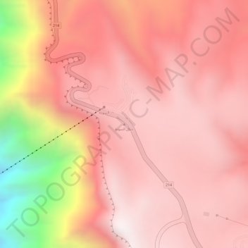 Topografische Karte Mt. Souda, Höhe, Relief