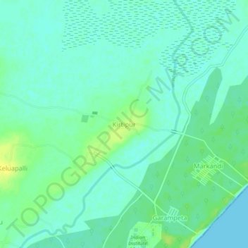 Topografische Karte Kirtipur, Höhe, Relief