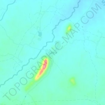 Topografische Karte Gadha, Höhe, Relief