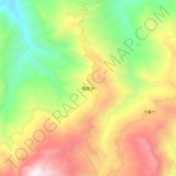 Topografische Karte 嘎娘乡, Höhe, Relief