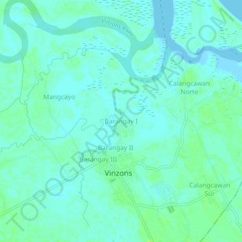 Topografische Karte Barangay I, Höhe, Relief