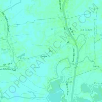 Topografische Karte Iba, Höhe, Relief