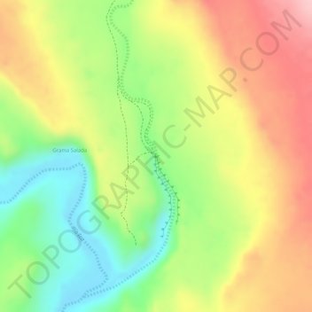 Topografische Karte Cañón de los Perdidos, Höhe, Relief
