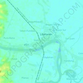 Topografische Karte Station-Church Site, Höhe, Relief