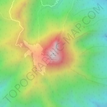 Topografische Karte Nevado de Colima, Höhe, Relief