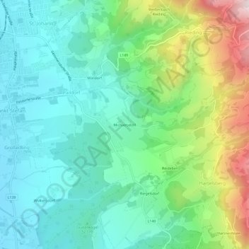 Topografische Karte Michaelsdorf, Höhe, Relief
