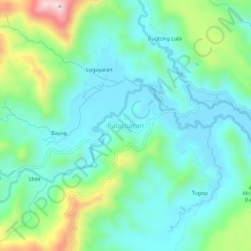 Topografische Karte Palacpacan, Höhe, Relief