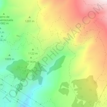 Topografische Karte Cortijo de la eña, Höhe, Relief
