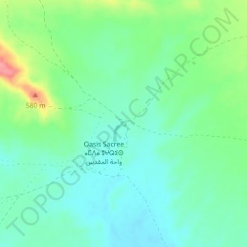 Topografische Karte Source de Oum Lâalag, Höhe, Relief