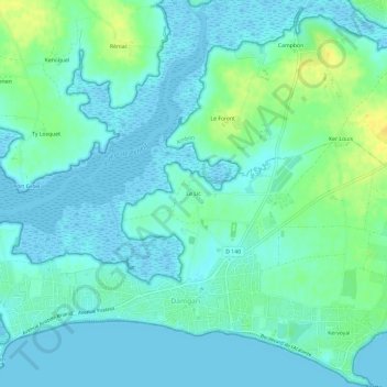 Topografische Karte Le Lic, Höhe, Relief