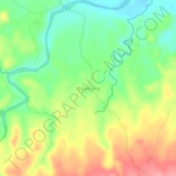 Topografische Karte Matanlang, Höhe, Relief
