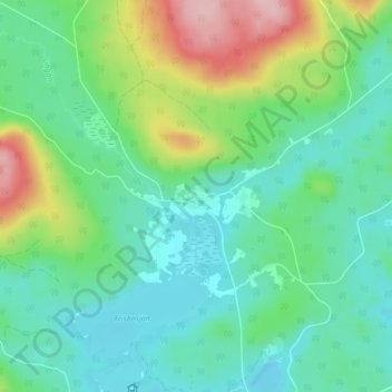 Topografische Karte Frisbo, Höhe, Relief