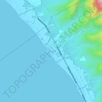 Topografische Karte Caridad, Höhe, Relief