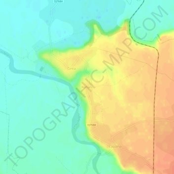 Topografische Karte Rohani, Höhe, Relief