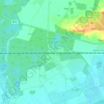 Topografische Karte Kuhlenfeld, Höhe, Relief